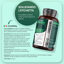 Carica l'immagine nel visualizzatore di Gallery, CLA 3000mg per Dose, 180 Softgel Vegane, 80% di Acido Linoleico Coniugato
