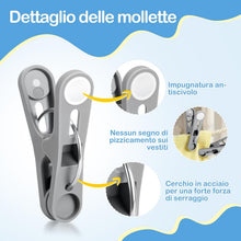 Carica l'immagine nel visualizzatore di Gallery, Set Mollette Bucato con Cestino Porta Mollette – 50 Pezzi per Lavanderia e Alimenti da Cucina con Barrette e Filo per Stendere il Bucato da Esterno, Cesta Bucato Portatile per Interni ed Esterni