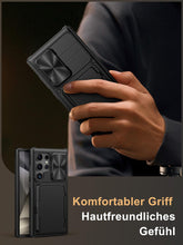 Carica l'immagine nel visualizzatore di Gallery, Vihibii Cover per Samsung Galaxy S24 Ultra con Porta Carte e Scorrevole per Fotocamera, TPU Robusto Resistente ai Graffi