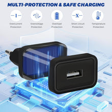 Carica l'immagine nel visualizzatore di Gallery, 4 Pezzi 5W Caricatore Presa USB, 5V/1A Alimentatore Caricabatterie USB Spina Charger Prese Spinotto Compatibile con iPho