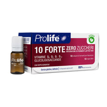 Carica l'immagine nel visualizzatore di Gallery, Prolife - 10 Forte, Integratore con 10 Miliardi di Probiotici per Flaconcino, Senza Zuccheri, Contiene Stevia, 10 Flacon