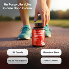 Carica l'immagine nel visualizzatore di Gallery, Glucosamina Condroitina MSM, Acido Ialuronico, Vit C e Curcuma, 6 Mesi, Glucosamina Complex, La Vitamina C Contribuisce 