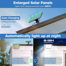 Carica l'immagine nel visualizzatore di Gallery, Peasur Luce Solare Led Esterno, 348LED Faretti Solari con Sensore di Movimento, IP65 Impermeabile Faro con Pannello Sola