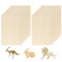 Carica l'immagine nel visualizzatore di Gallery, 12 Pezzi Fogli di Legno di Balsa,300 × 200 × 2mm Compensato,Compensato Basswood,Per Progetti di Modellismo Fai-da-te,Int