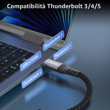 Carica l'immagine nel visualizzatore di Gallery, Cavo USB Type-C 60cm Ricarica Rapida, USB 3.2 Gen2 20Gbps Cavo Compatibile con Thunderbolt 4/3, 100W 20V/5A, Trasmission