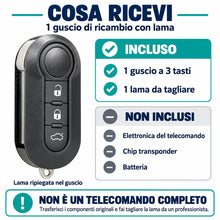 Carica l'immagine nel visualizzatore di Gallery, Guscio Chiave Auto 3 Tasti con Lama SIP22 Compatibile con Fiat 500 500L Panda Punto Evo Grande Punto Bravo Doblo Ducato,