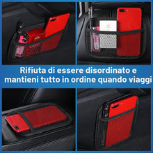 Carica l'immagine nel visualizzatore di Gallery, JNNJ Auto Tasca Adesiva per Protezione Cellulare, Organizzatore Portaoggetti Universale per Sedile Posteriore(Piccolo)Re