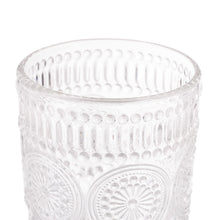 Carica l'immagine nel visualizzatore di Gallery, Relaxdays Set da 4 Bicchieri in Vetro da 300 ml, Lavabili in Lavastoviglie, Design Vintage, Acqua e Bibite, Trasparente