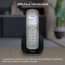 Carica l'immagine nel visualizzatore di Gallery, VTech CS1500 Telefono wireless DECT a doppia carica con blocco chiamata, ID chiamata/chiamata in attesa, altoparlante vi
