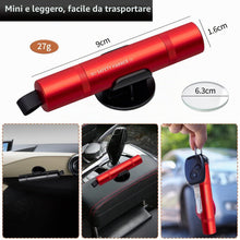 Carica l'immagine nel visualizzatore di Gallery, 2 Pezzi Rompi Vetro Auto Emergenza 2 in 1, Taglia Cinture di Sicurezza e Rompivetro per Auto, con Vetro di Prova Incluso