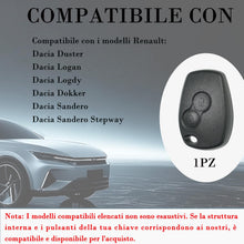 Carica l'immagine nel visualizzatore di Gallery, SUPALAND Guscio Chiave di Ricambio a 2 Tasti Per Telecomando Auto Senza Lama Compatibile con Dacia Duster Logan Logdy Do