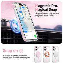 Carica l'immagine nel visualizzatore di Gallery, YINLAI Cover per iPhone 16 da 6.1", compatibile con MagSafe, protezione antiurto militare cover trasparente anti-ingiall