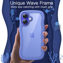 Carica l'immagine nel visualizzatore di Gallery, JETech Cover Ondulata per iPhone 16, Blu Oltremare