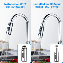 Carica l'immagine nel visualizzatore di Gallery, OSDUE Kit Aeratore, Rubinetto da Cucina Testa a Spruzzo, 360 ° Girevole Lavello Rubinetto Gorgogliatore, G1/2 Filtro Per