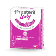 Carica l'immagine nel visualizzatore di Gallery, Presteril Lady - Assorbenti Post Parto 100% Cotone - 20 Unità