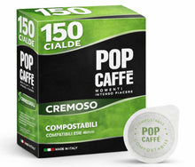 Carica l'immagine nel visualizzatore di Gallery, POP Caffè Cialde ESE 44 Compostabili – 150 Cialde Caffè Miscela Rossa Cremosa, Espresso Intenso, Compatibili con Macchin