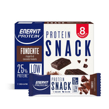 Carica l'immagine nel visualizzatore di Gallery, Enervit Protein Snack Fondente Barretta Proteica Low Sugar 27g Astuccio 8-25% Proteine, Ricco Fibre, Senza Glutine