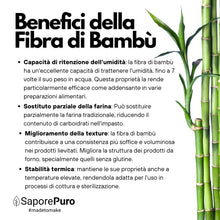Carica l'immagine nel visualizzatore di Gallery, SaporePuro Fibra di Bambù alimentare - 500 gr - farina a basso contenuto di carboidrati