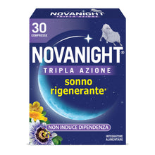 Carica l'immagine nel visualizzatore di Gallery, Novanight Tripla Azione Melatonina per Dormire, 30 Compresse