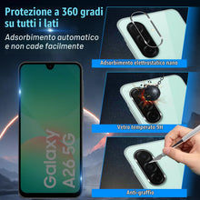 Carica l'immagine nel visualizzatore di Gallery, Privacy Vetro Temperato per Samsung Galaxy A26/A17 5G, 2 Pezzi Pellicola Protettiva e 2 Pezzi Pellicola Fotocamera, Dure
