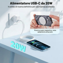 Carica l'immagine nel visualizzatore di Gallery, Caricatore Wireless Magnetico 15W per iPhone con Base di Ricarica Portatile