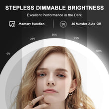 Carica l'immagine nel visualizzatore di Gallery, Auxmir Specchio Ingranditore 10X, Specchio Trucco con Luci a 46 LED, 3 Colori di Luce, Luminosità Regolabile, Ricaricabile, Rotazione a 360°, Potente Ventosa, 20CM