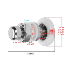 Carica l'immagine nel visualizzatore di Gallery, LESOLEIL Rotelle per la Porta Della Doccia - 25mm Rotelline per Rulli Box Doccia Ricambi per Porte Scorrevoli Doccia Cus