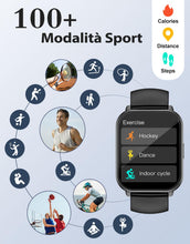 Carica l'immagine nel visualizzatore di Gallery, RUIMEN Smartwatch Uomo Donna Chiamate Bluetooth Orologio Contapassi Android iOS Compatibile Fitness Watch Sportive Cardi