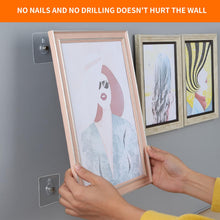 Carica l'immagine nel visualizzatore di Gallery, 20 Pezzi Ganci Adesivi per Quadri Muro