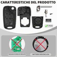 Carica l'immagine nel visualizzatore di Gallery, 2 Pezzi Guscio Chiave Compatibile con Hyundai ix35 ix20 i30 i20 i10 e Kia Sportage Soul Ceed Rio Picanto Venga 3 Tasti T