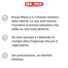 Carica l'immagine nel visualizzatore di Gallery, MAFRA - MistyScent Spray Ocean Wave, Formato 100ml, Profumatore Auto in Spray, Fragranza Marina Fresca e Rigenerante