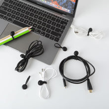 Carica l'immagine nel visualizzatore di Gallery, Lusofie 10 Pezzi Fascette Cavi Magnetiche Clip per Cavi in Silicone Portacavi Organizer Fascette Riutilizzabili Gestore 