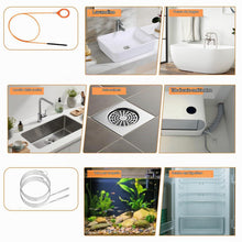 Carica l'immagine nel visualizzatore di Gallery, Set da 7 Stura Lavandini e Scarichi, Strumento di Rimozione dei Capelli a Serpente da 76 cm + Spazzola Per Pulizia Fless