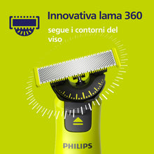 Carica l'immagine nel visualizzatore di Gallery, Philips OneBlade QP430/60 - Testine originali a 360 lame, compatibili con tutti i rasoi e tagliabordi elettrici OneBlade