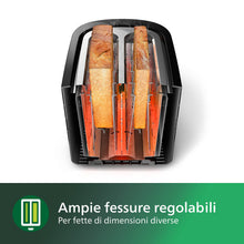 Carica l'immagine nel visualizzatore di Gallery, Philips Daily Collection Tostapane 2 Fette, 8 Impostazioni, 830W, Nero