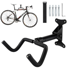 Carica l'immagine nel visualizzatore di Gallery, Supporto Bici da Muro Pieghevole - Supporto da parete per bicicletta - Angolo e Distanza dalla parete regolabili - Capac