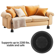 Carica l'immagine nel visualizzatore di Gallery, QWORK® 4 Pezzi rialzi per Letto Rotondi da 10 cm, rialzi per mobili Rotondi Resistenti, Fino a 990 kg, per Divano Letto,