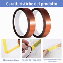 Carica l'immagine nel visualizzatore di Gallery, Nastro Kapton 2 Rotoli, 20 Mm X 25 M, Marrone, Per Sublimazione