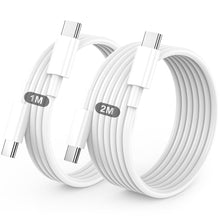 Carica l'immagine nel visualizzatore di Gallery, Cavo USB C to USB C,[2Pezzi-1M+2M] 60W Cavo USB Type C Ricarica Rapida