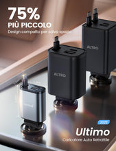 Carica l'immagine nel visualizzatore di Gallery, Lamicall 3-IN-1 Caricatore Auto USB C - [Super Compatto] 50W Carica Rapida