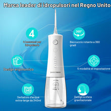 Carica l'immagine nel visualizzatore di Gallery, BarberBoss Idropulsore Advanced, 5 modalità di pressione e serbatoio capiente da 340 ml, irrigatore orale impermeabile I