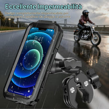 Carica l'immagine nel visualizzatore di Gallery, Supporto Telefono Moto Impermeabile Porta Cellulare Bici con 720° Girevole Braccio Estensione Metallo Porta Cellulare Mo
