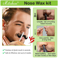 Carica l'immagine nel visualizzatore di Gallery, Nose Wax Kit di cera per la rimozione dei peli del naso per uomini e donne con 50 g di cera, 20 applicatori con punta si
