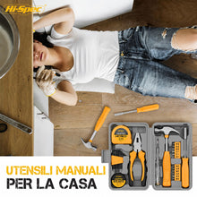 Carica l'immagine nel visualizzatore di Gallery, Hi-Spec Mini Cassetta Attrezzi per Casa e Ufficio, Riparazioni Base, giallo