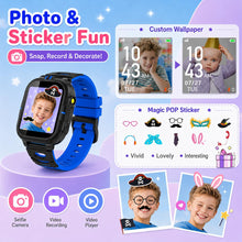Carica l'immagine nel visualizzatore di Gallery, Smartwatch Bambini con Chiamate SOS 24 Giochi e Fotocamera Modalità Classe