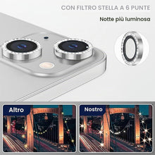 Carica l'immagine nel visualizzatore di Gallery, Coiwxmoi Protezione Fotocamera per iPhone 14/14 Plus,Pellicola Vetro Glitter Copri Telecamera Camera Proteggi Obiettivo 