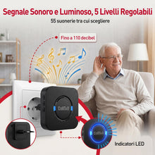 Carica l'immagine nel visualizzatore di Gallery, CallToU Salvavita Anziani Campanello Anziani Pulsante IP55 Chiamata 1‑Tasto