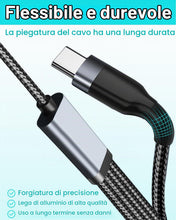 Carica l'immagine nel visualizzatore di Gallery, 2 Pezzi Cavo Ricarica Multiplo USB-C 4 in 2, 1.2 m Cavo USB Multiplo Universale con 4 Porte Tipo-C Ricarica Rapida PD 40