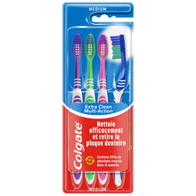 Carica l'immagine nel visualizzatore di Gallery, COLGATE - Spazzolino da denti Extra Clean Multi Action Media - Filamenti circolari anti-macchia - Pulitore per lingua e 