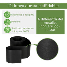 Carica l'immagine nel visualizzatore di Gallery, GARDENIX TapeBORDER - Bordo flessibile per aiuole in plastica, lunghezza 10 m, altezza 14 cm, colore nero